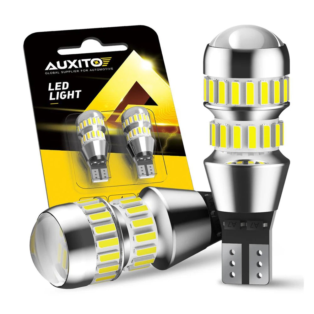 AUXITO 2Pcs 921 912 T15 LED Reverse Lights Bulb 6000K White T16 Car Backup Parking Light W16W Car Lights 4014SMD Super Bright
