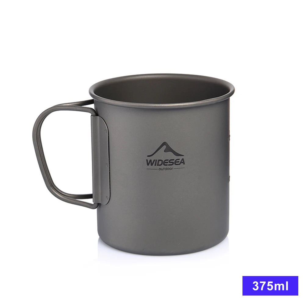 Widesea Titanium Camping Mug, Lightweight Outdoor Cup for Hiking and Backpacking