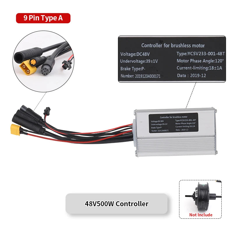 Controller For Bafang Hub Front Rear Motor BF-UART Display 36V 48V 52V 500W/750W Electric Bicycle Conversion Accessories Parts