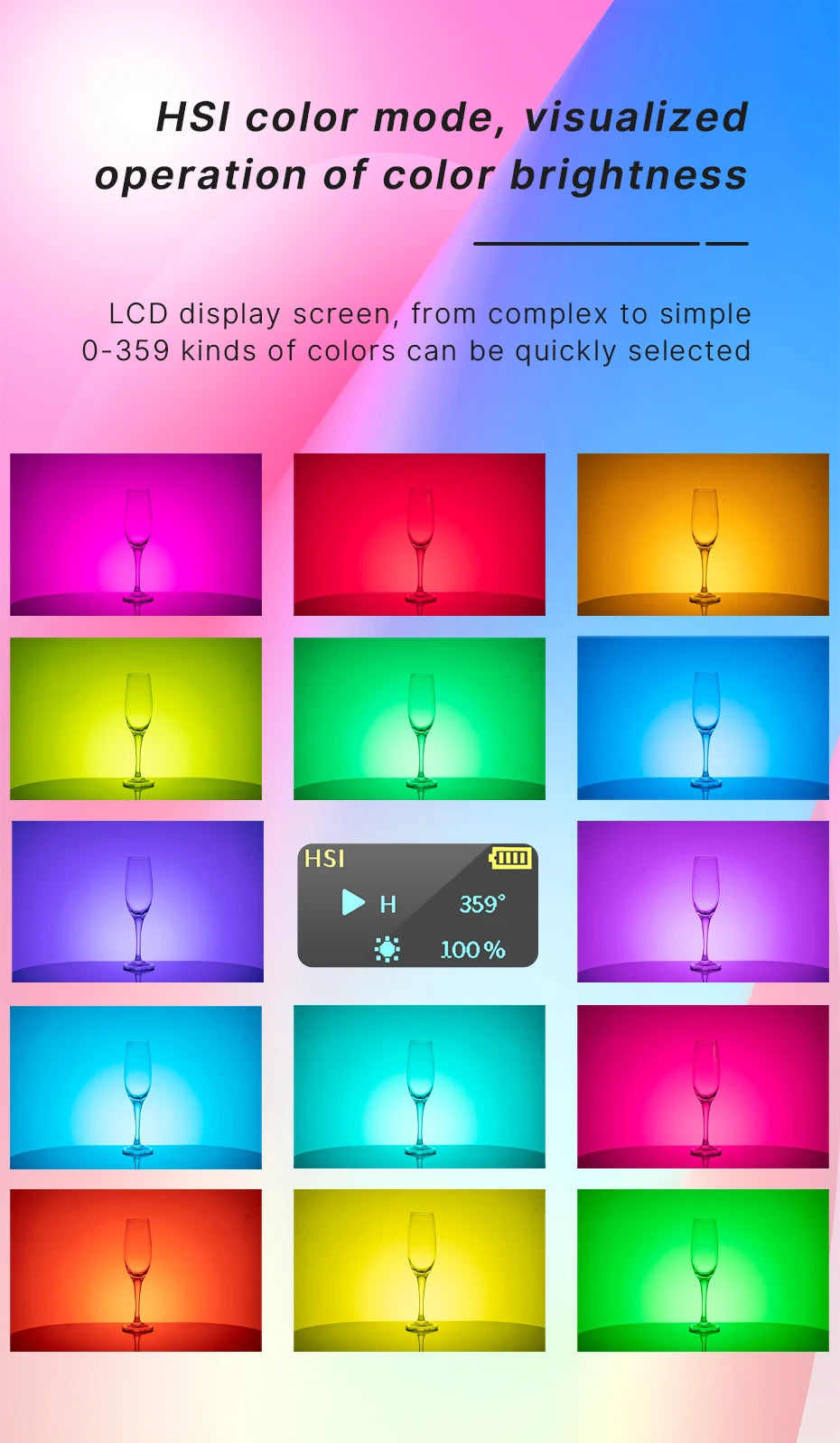 Ulanzi VL120 RGB LED Video Light, Rechargeable 3100mAh Mini Fill Light for Camera and Phone