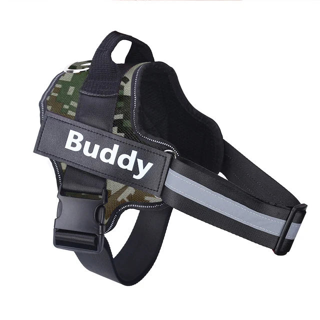 Personalized No-Pull Dog Harness, Reflective Breathable Vest for Small to Large Dogs, Walking and Training
