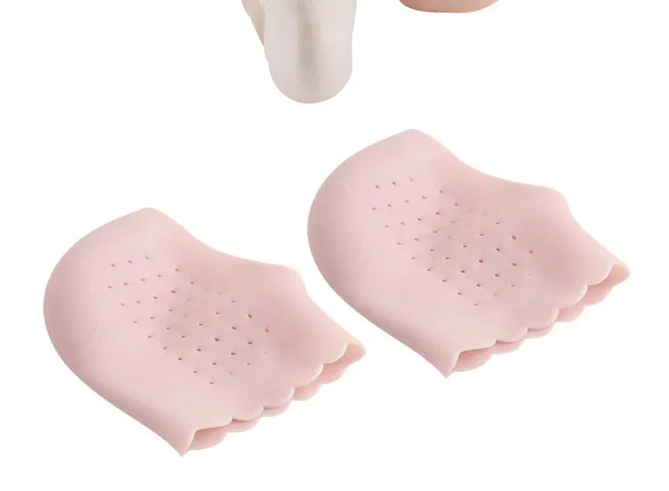 2-Pair Silicone Moisturizing Heel Socks, Gel Heel Protectors for Dry Cracked Feet