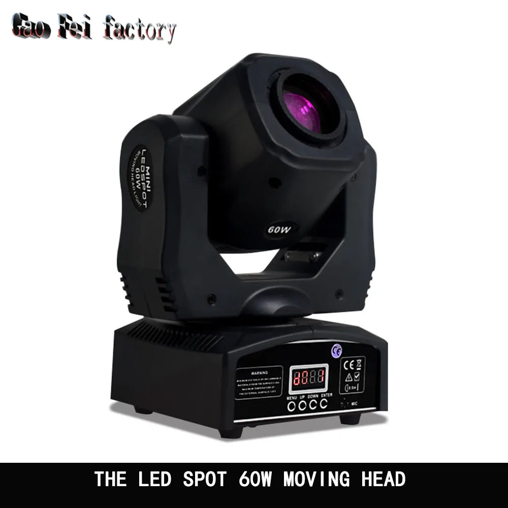60W Mini Led Dmx Gobo Moving Head Spot Light For Club Dj Stage Lighting Party Disco Wedding Event