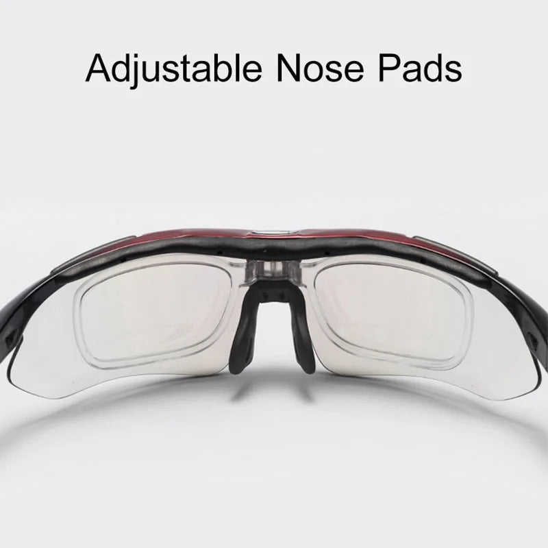 ROCKBROS Photochromic Polarized Cycling Glasses UV400, Sports Sunglasses with Optical Frame Insert