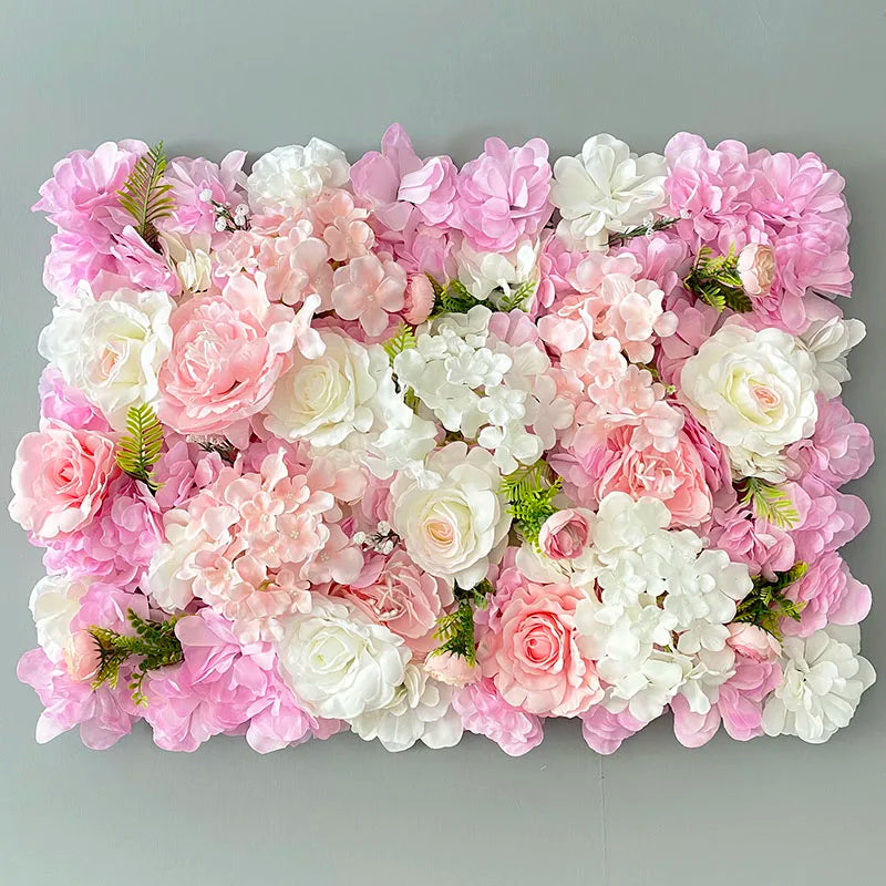 Silk Rose Backdrop Flowers Wall Wedding Decoration Customized Artificial Flower Wall Panel for Home Decor Backdrops Baby Shower
