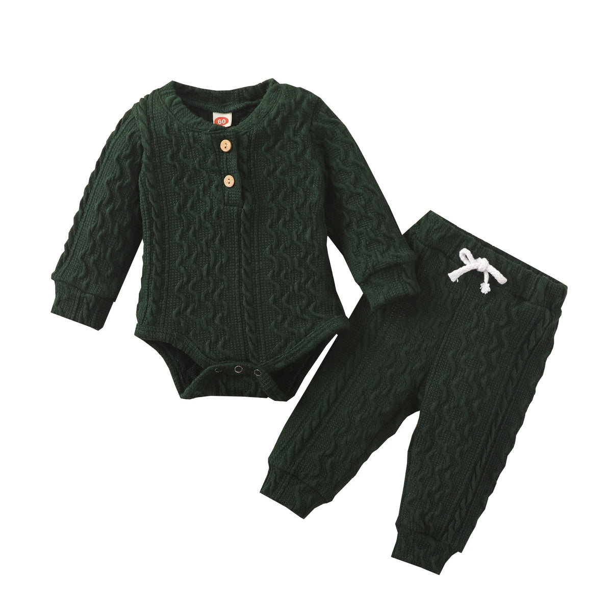 Infant Baby Girl Knit Sweater Romper and Pants Set, Long Sleeve Button Fall Outfit
