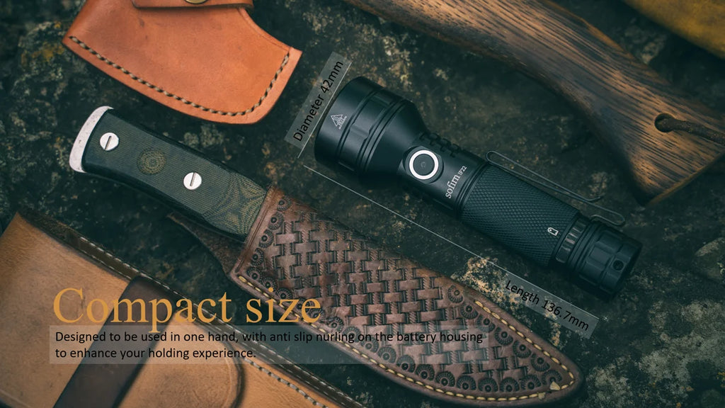 Sofirn IF22A 2100 Lumen Long-Range Flashlight, USB-C Rechargeable 21700 LED Thrower