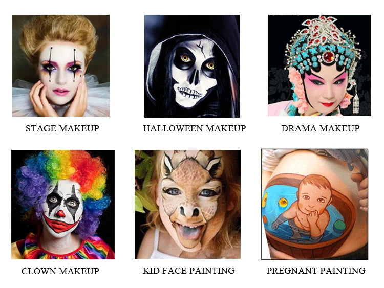 OPHIR DIY  Face Painting Neon Fluorescent  Makeup Drawing for Halloween Body Paint Pigment 30g/Set 13 Colors for Choose RT011