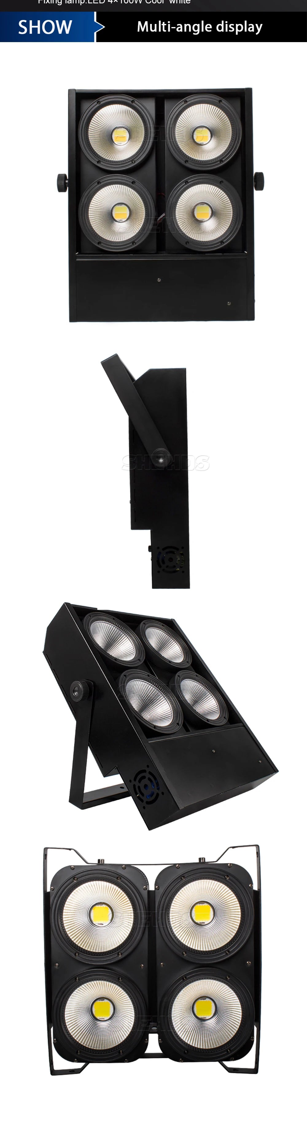 SHEHDS 4x100W 4 Eyes/200W 1Eye /2 Eyes LED Blinder Lights COB Cool And Warm White  For Dj Disco Party Stage