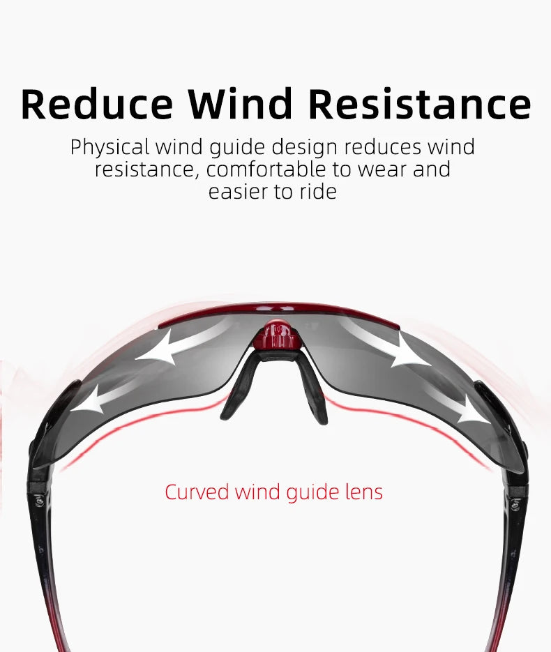 ROCKBROS Polarized Cycling Glasses  Clear Bike Glasses Eyewear UV400 Outdoor Sport Sunglasses Men Women Cycling Sunglasses