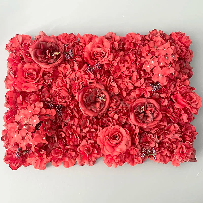 Silk Rose Backdrop Flowers Wall Wedding Decoration Customized Artificial Flower Wall Panel for Home Decor Backdrops Baby Shower