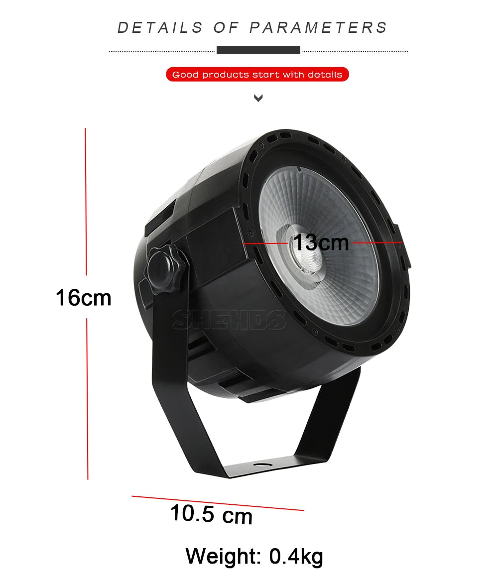 Wireless Remote Control LED Par COB 30W RGB 3in1 Lighting DMX Control Stage Lighting Effect Professional for DJ Party Club