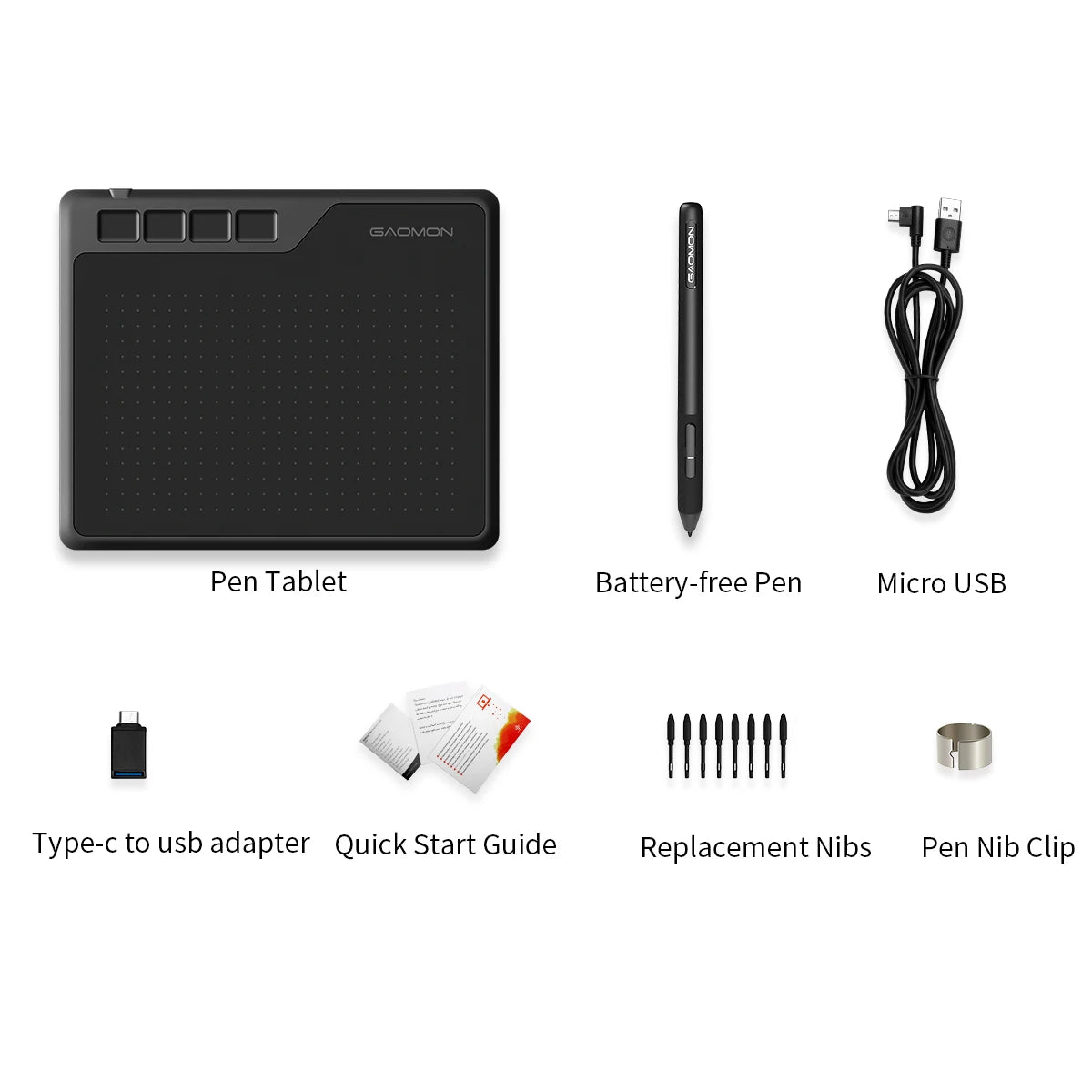 Gaomon S620 Digital Tablet 6.5x4 Inch Portable Thin Graphics Tablets for Drawing Playing OSU, Easy Android Phone Connection