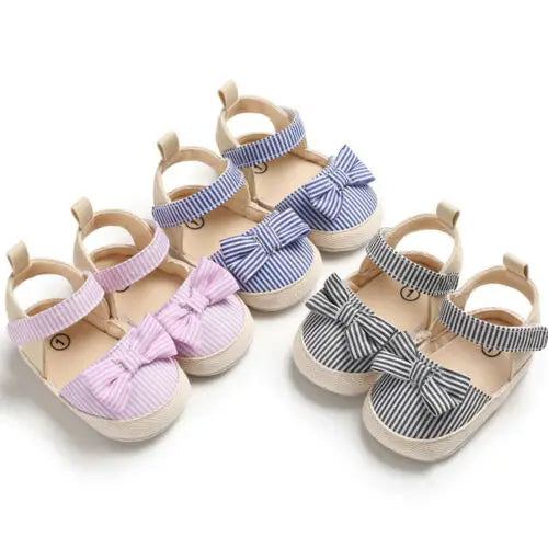 Newborn Baby Girl Soft Sole Princess Sandals, Summer Crib Shoes