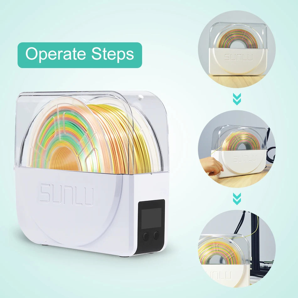 Filament Dryer S1 Plus Built-in Circulation Fan Filament Dryer Box Storage Box for 3D Printer Filament 1.75/2.85/3.00mm