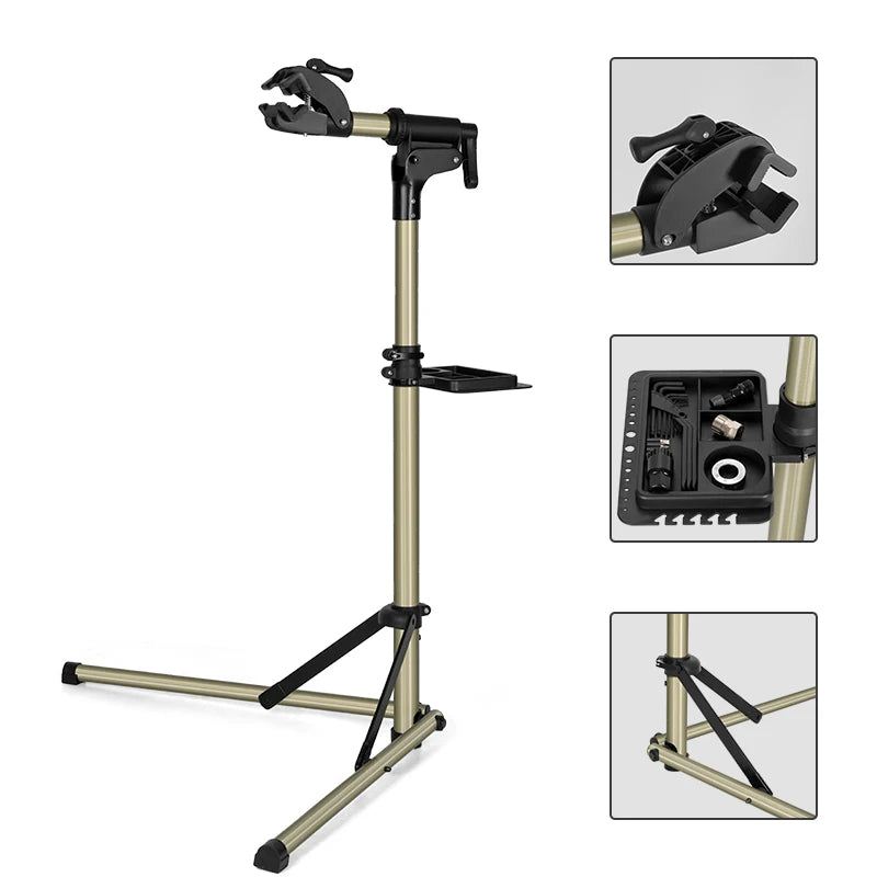 ROCKBROS Bicycle Repair Stand Aluminum Alloy Bike Work Stand Bike Rack Holder MTB Road Bicycle Maintenance Repair Tools Rack