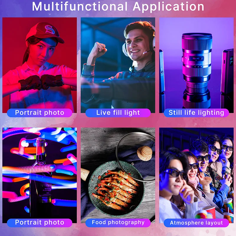 Ulanzi VL120 RGB LED Video Light, Rechargeable 3100mAh Mini Fill Light for Camera and Phone