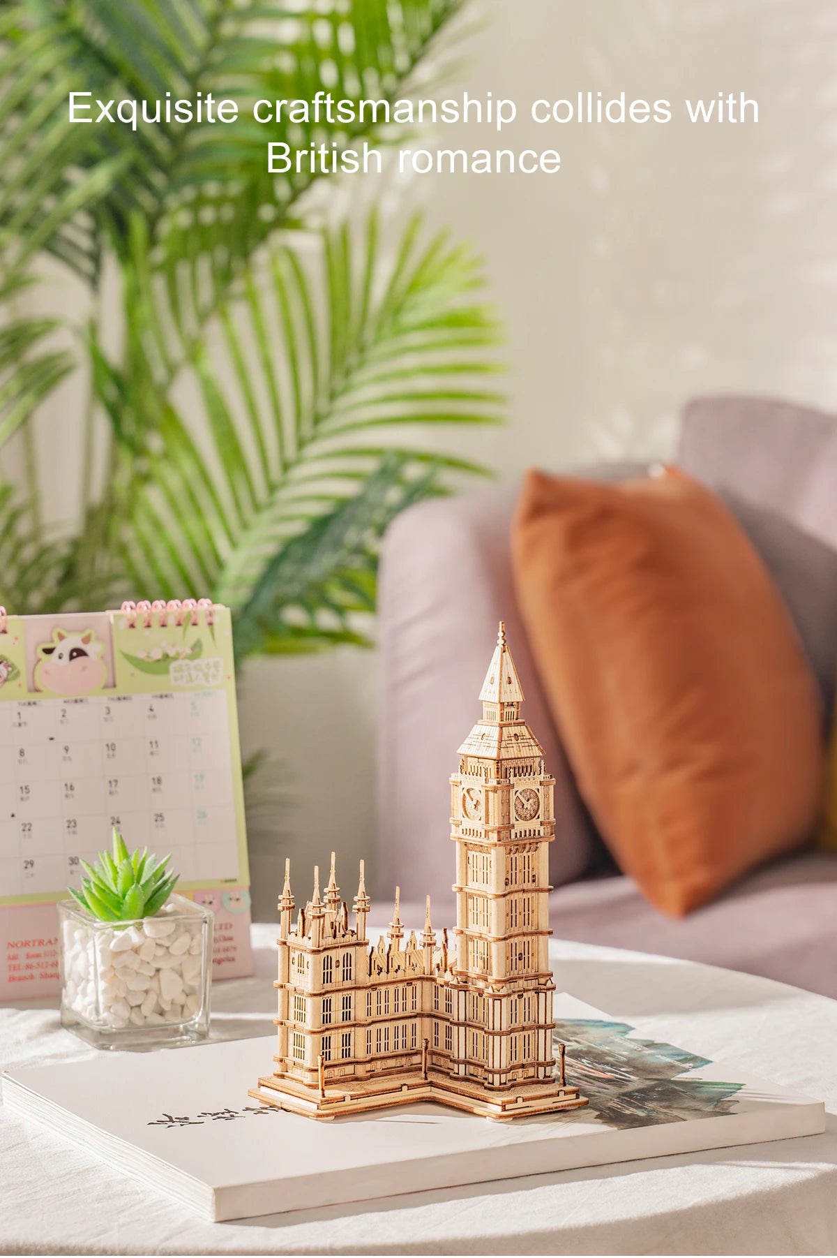 Robotime Rolife DIY 3D Tower Bridge Big Ben Famous Building Wooden Puzzle Game Easy Assembly Toy Gift for Children Teen Adult