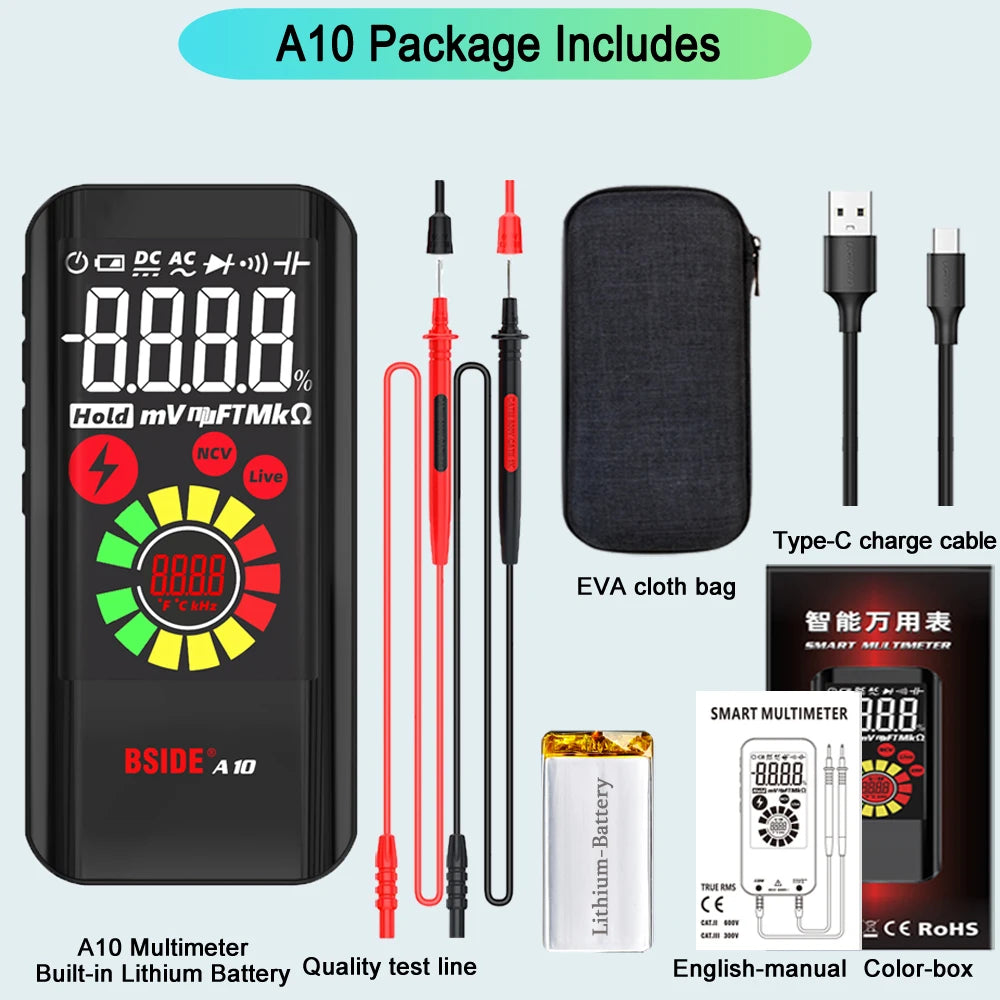 BSIDE Smart Digital Multimeter 9999 Counts with EMF