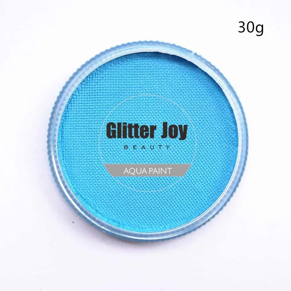 Aqua Blue 30g/pc Water Based Pure Aqua Blue Face Body Paint Pigment Makeup in Halloween Party Fancy Dress Beauty Makeup Tool