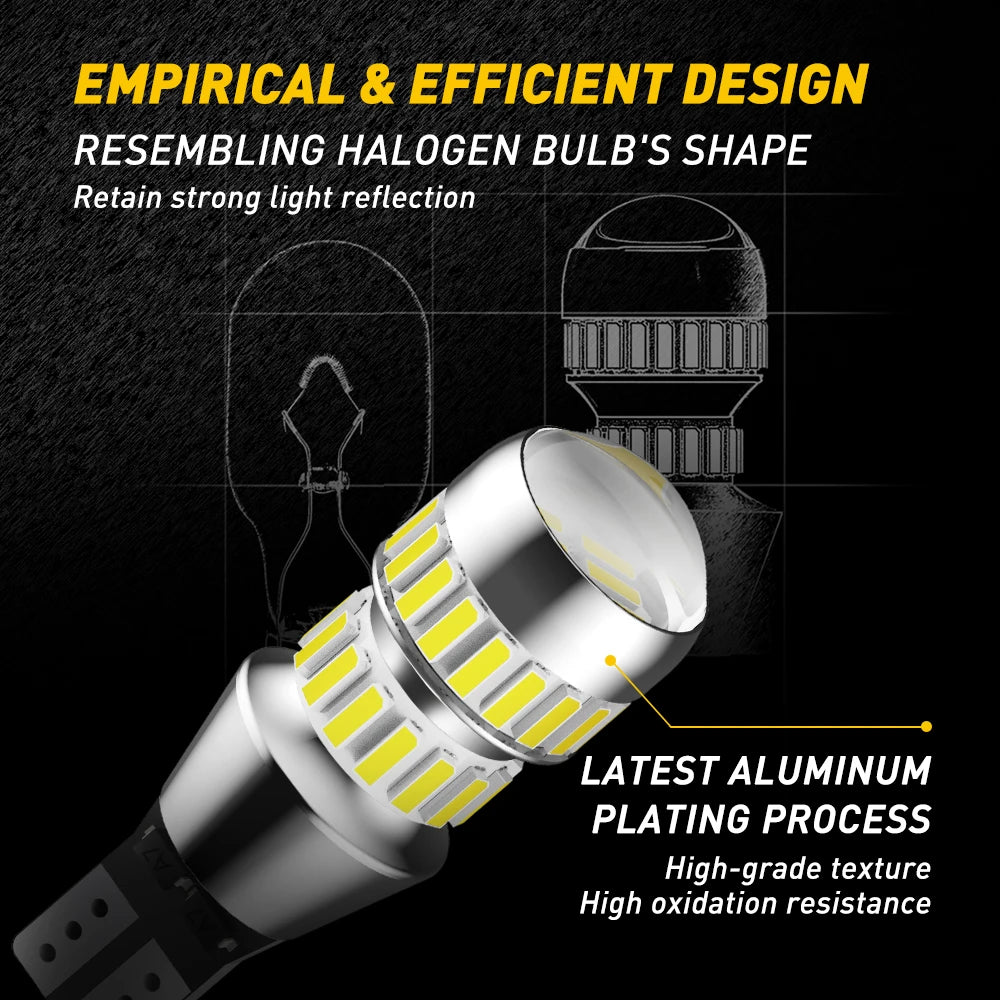 2-Pack 921 912 T15 LED Reverse Light Bulbs 6000K White, Bright Car Backup Lights