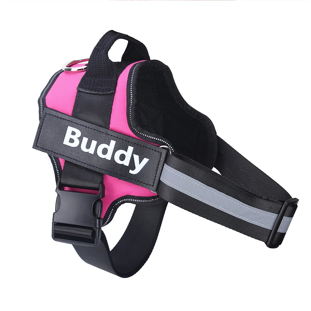 Personalized No-Pull Dog Harness, Reflective Breathable Vest for Small to Large Dogs, Walking and Training