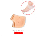 2-Pair Silicone Moisturizing Heel Socks, Gel Heel Protectors for Dry Cracked Feet