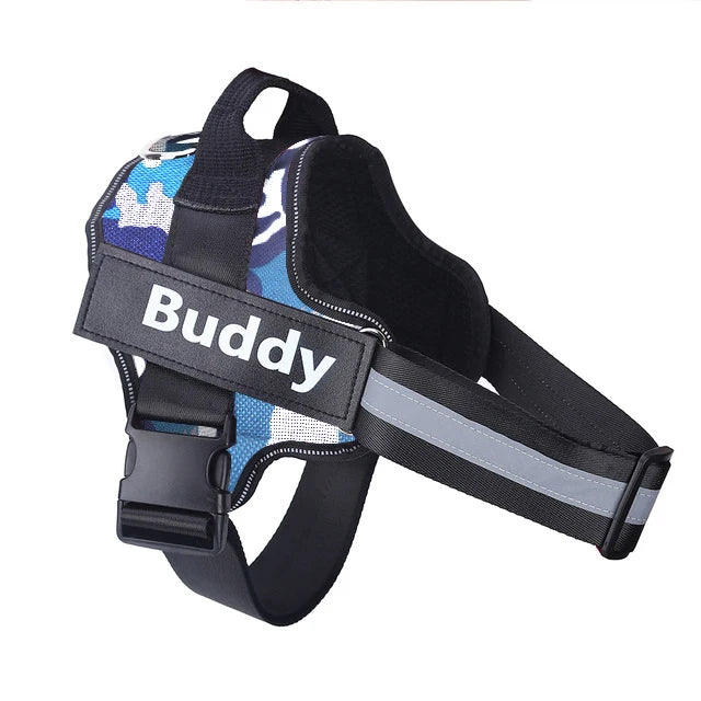 Personalized No-Pull Dog Harness, Reflective Breathable Vest for Small to Large Dogs, Walking and Training