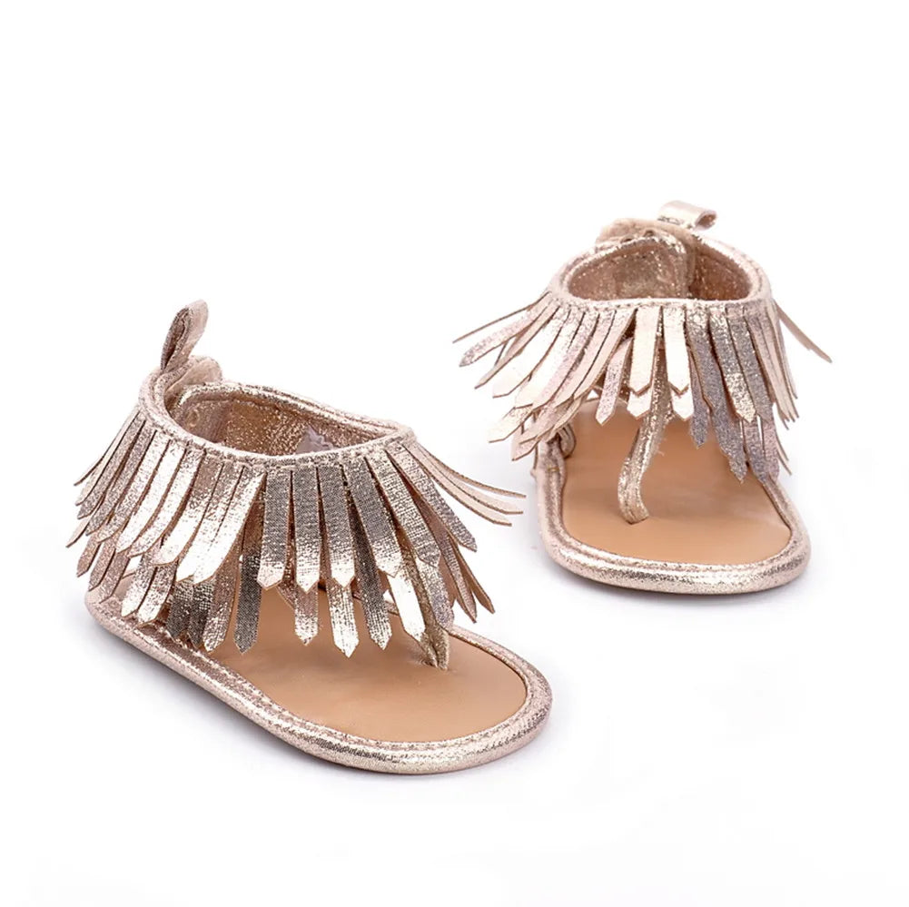Newborn Baby Boys Girls Summer Frist Walkers Summer Shoes Tassel Shoes Soft Sole Prewalker 0-12M