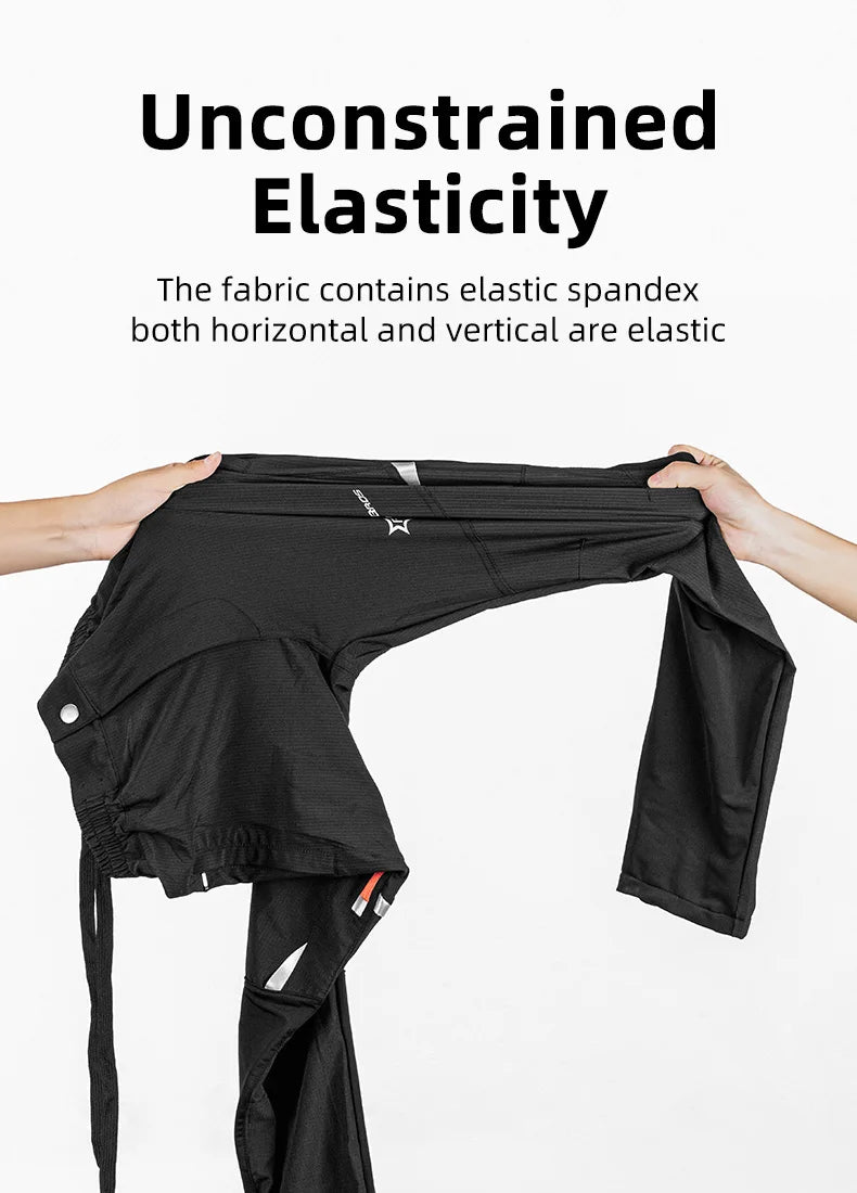 ROCKBROS Light Comfortable Cycling Pants Men Women Spring Summer Breathable Hight Elasticity Sports Pants Reflective Trousers