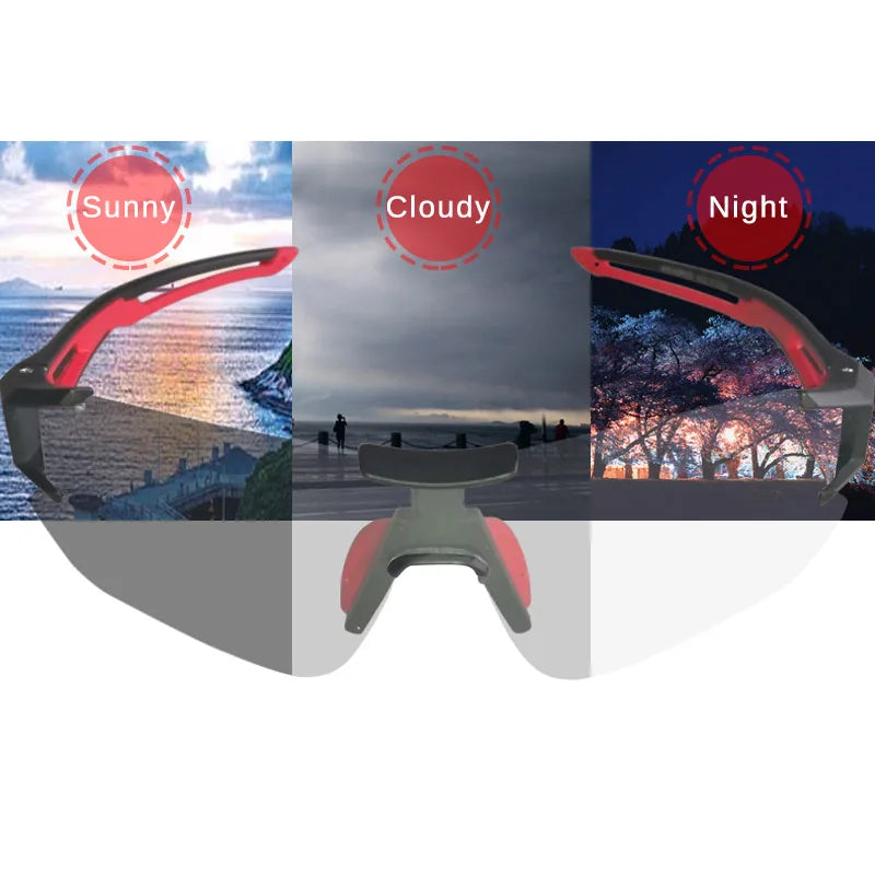 Photochromic Cycling Glasses Bicycle UV400 Sports Glasses Ultralight Riding MTB Sunglasses Men Fishing Bike Equipment