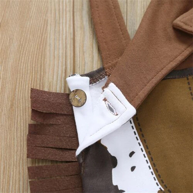 Halloween Baby Costume Cowboy Sheriff Fancy Party Rompers Hat Scarf Cool Infant Baby Clothes Outfit