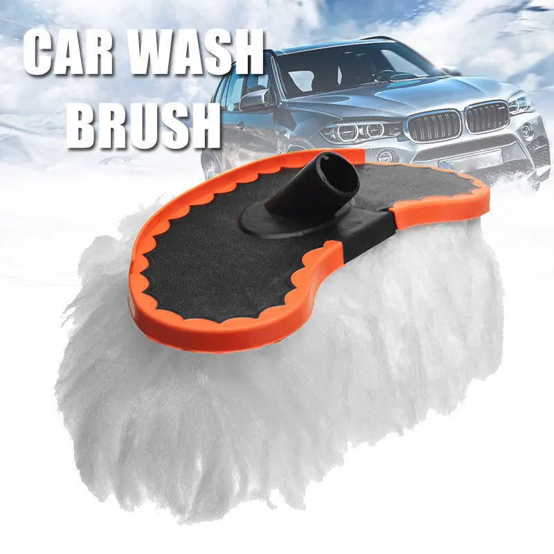 Cleaning Car Wash Brush Soft the head of Wiping Mop Replace Vehicle Telescoping Handle Cleaning Tool