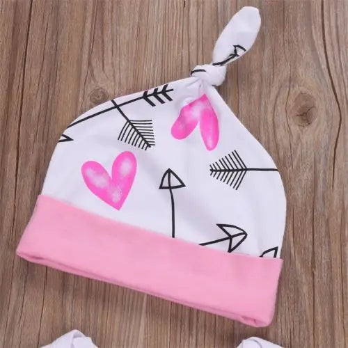 Baby Girls Long Sleeve Bodysuit and Pants Outfit Set, Cotton Infant Clothes