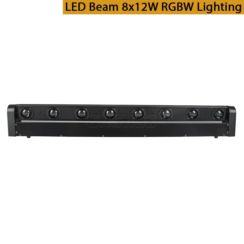 8x12w Beam Moving Head RGBW 4in1 Bar Light For DJ Disco Wedding Party Stage Light Effect Professional DMX 512 Stage Light