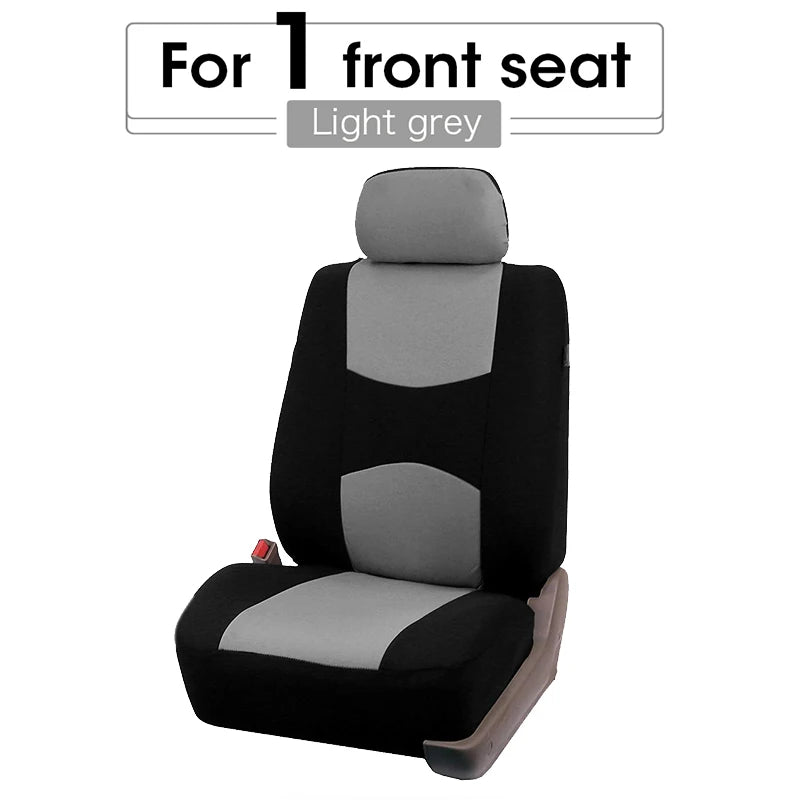 Car Seat Cover Airbag Compatible Ventilation Cloth Protect Seat Universal Beige Interior Accessories For 1/2/5/7 Seats