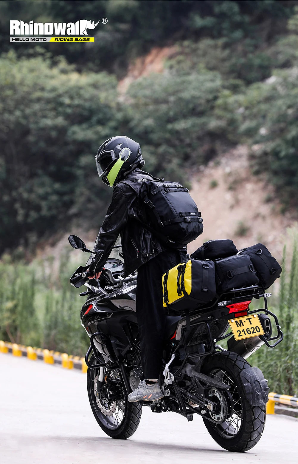 Rhinowalk Motorcycle Rear Seat Bag 10L 20L 30L Waterproof Luggage Pack Motocross Multi-Function Bumper Modification Bale