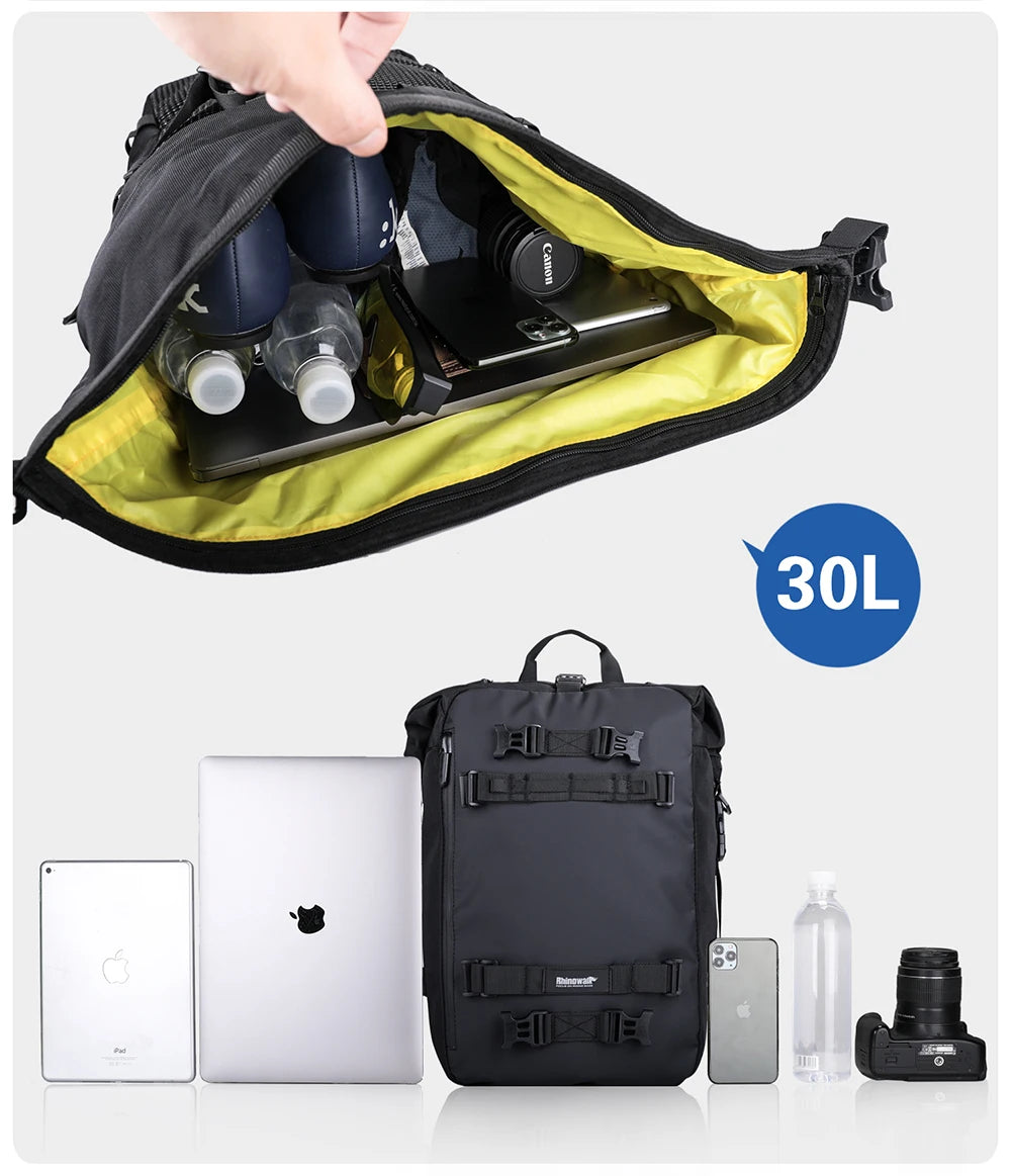 Rhinowalk Motorcycle Rear Seat Bag 10L 20L 30L Waterproof Luggage Pack Motocross Multi-Function Bumper Modification Bale
