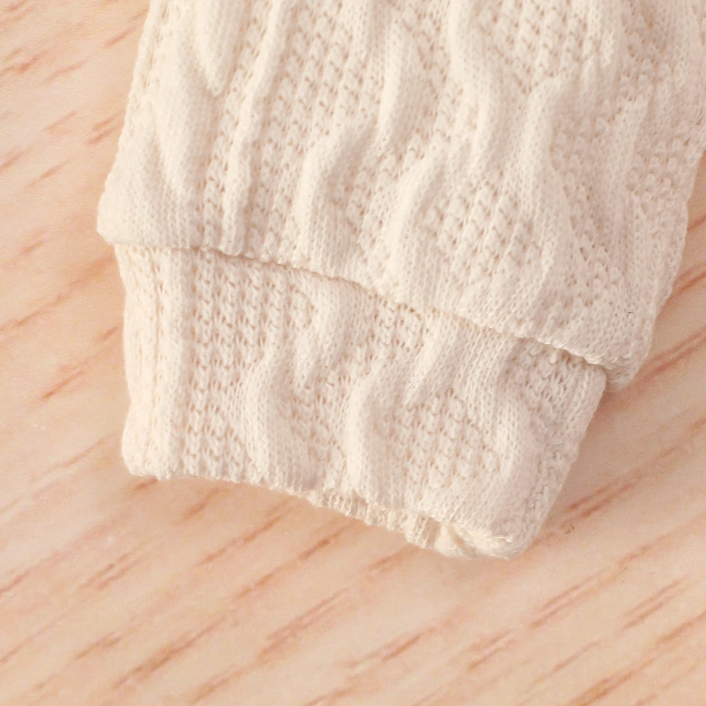 Infant Baby Girl Knit Sweater Romper and Pants Set, Long Sleeve Button Fall Outfit