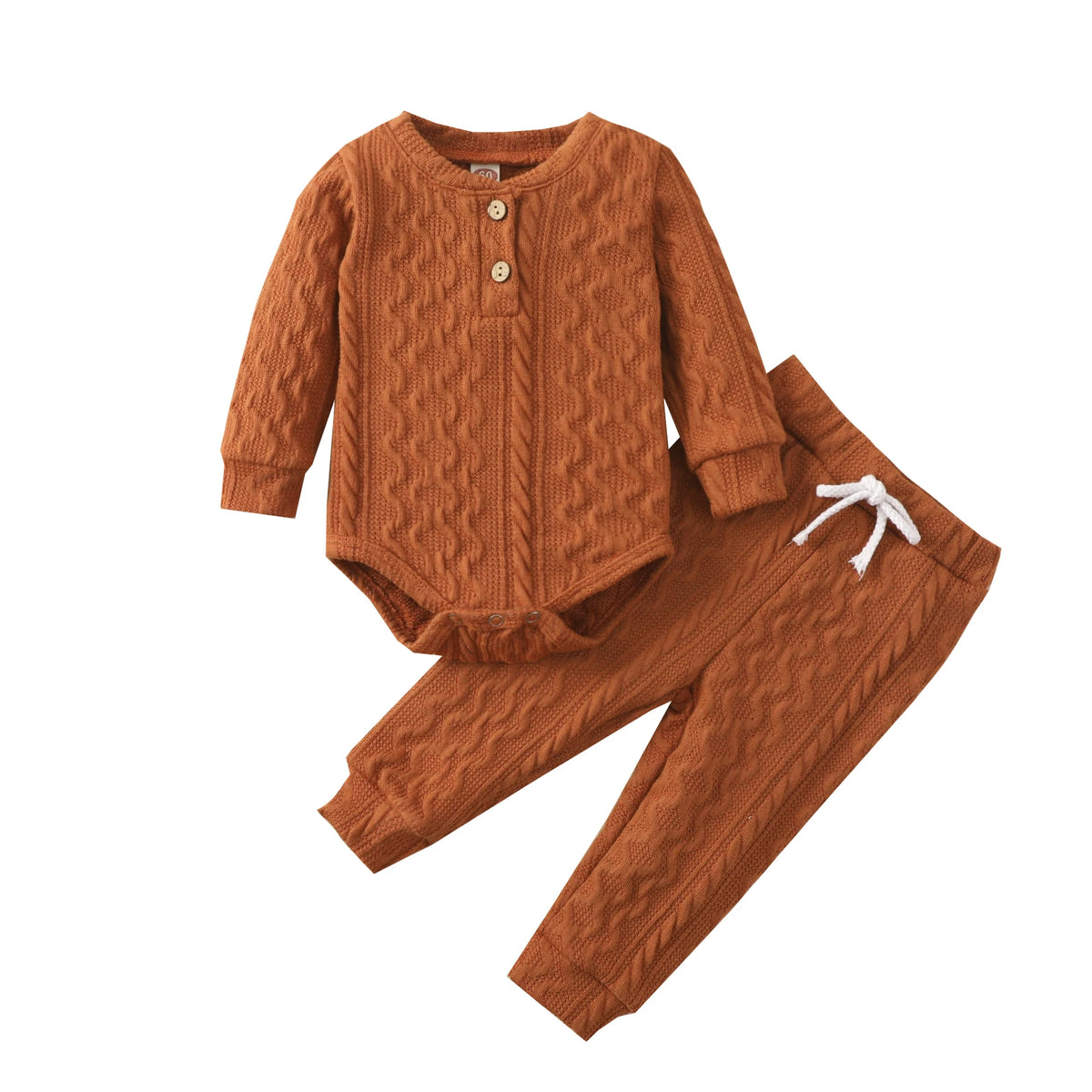 Infant Baby Girl Knit Sweater Romper and Pants Set, Long Sleeve Button Fall Outfit
