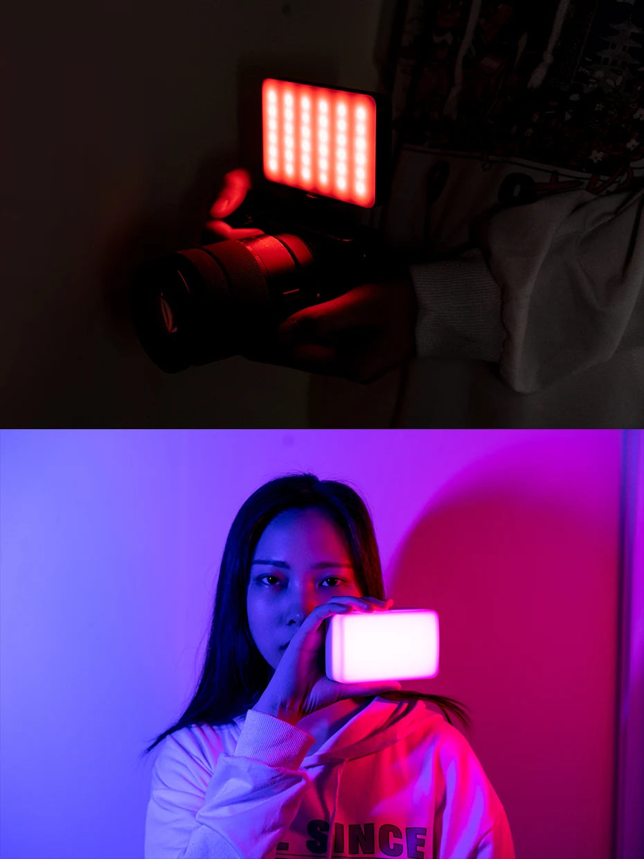 Ulanzi VL120 RGB LED Video Light, Rechargeable 3100mAh Mini Fill Light for Camera and Phone