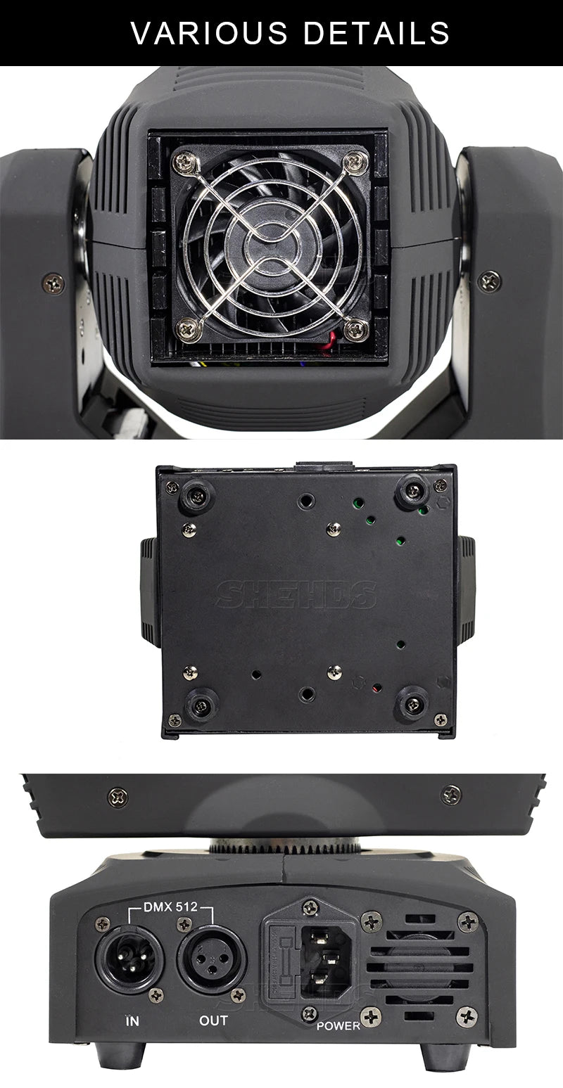 SHEHDS Lyre LED 60W Gobo Moving Head Lighting Spot Light Stage Light Wedding Christmas Birthday DJ Disco KTV Bar Event