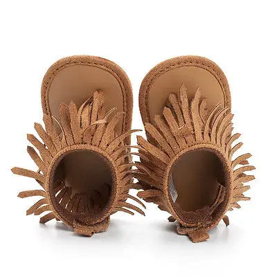 Newborn Baby Boys Girls Summer Frist Walkers Summer Shoes Tassel Shoes Soft Sole Prewalker 0-12M