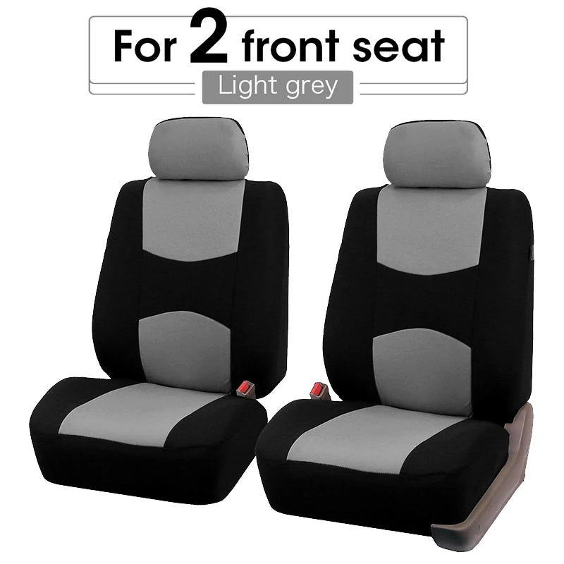 Car Seat Cover Airbag Compatible Ventilation Cloth Protect Seat Universal Beige Interior Accessories For 1/2/5/7 Seats