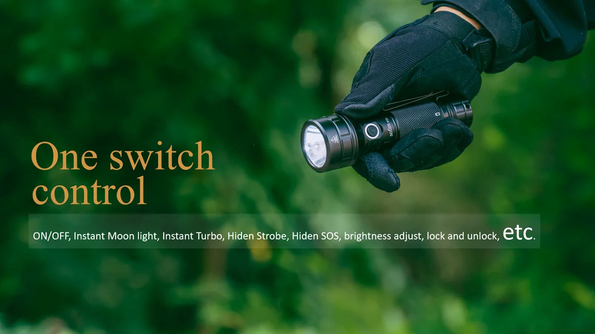 Sofirn IF22A 2100 Lumen Long-Range Flashlight, USB-C Rechargeable 21700 LED Thrower