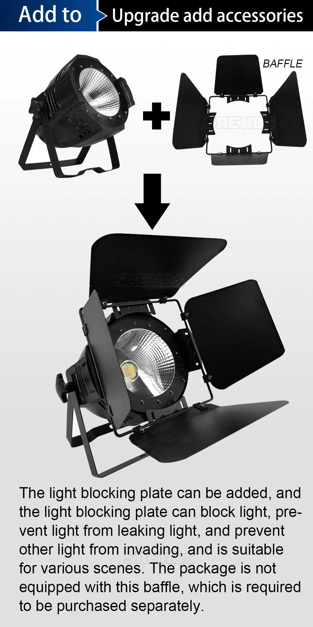 SHEHDS 4x100W 4 Eyes/200W 1Eye /2 Eyes LED Blinder Lights COB Cool And Warm White  For Dj Disco Party Stage