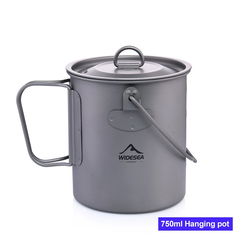 Widesea Titanium Camping Mug, Lightweight Outdoor Cup for Hiking and Backpacking