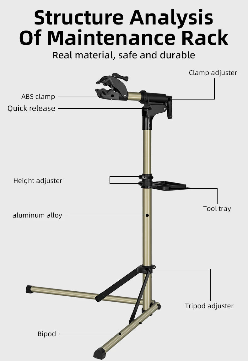 ROCKBROS Bicycle Repair Stand Aluminum Alloy Bike Work Stand Bike Rack Holder MTB Road Bicycle Maintenance Repair Tools Rack