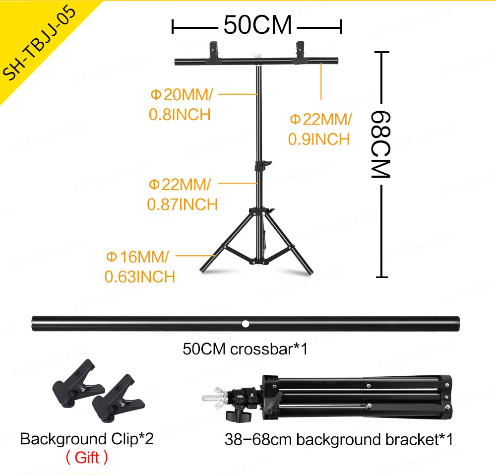 Photography Photo Studio T-Shape Backdrop Background Stand Frame Support System Kit For Video Chroma Key Green Screen With Stand