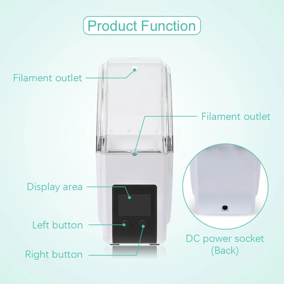 Filament Dryer S1 Plus Built-in Circulation Fan Filament Dryer Box Storage Box for 3D Printer Filament 1.75/2.85/3.00mm